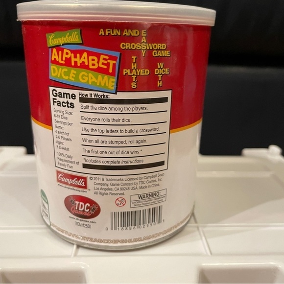 BMWT cambells soup alphabet game in a can - Picture 2 of 10